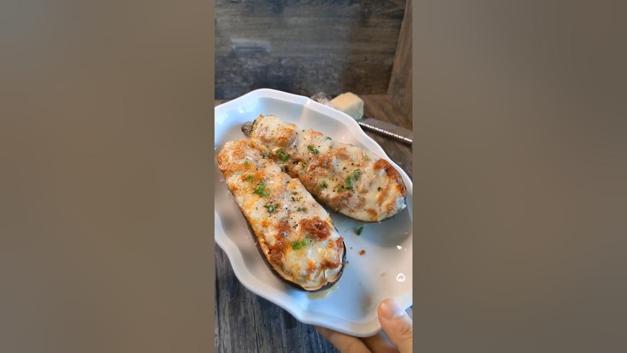 Video thumbnail for Cheesy Oven-baked Eggplant  #youtubeshorts #eggplant #vegetarian @mrs5cookbook