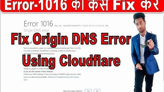 Video thumbnail for Fix Error 1016 DNS Issue || Fix Origin DNS Error Using Cloudflare || Tech Today