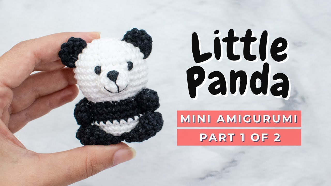'Video thumbnail for How to crochet a Panda! Panda amigurumi tutorial PART 1'