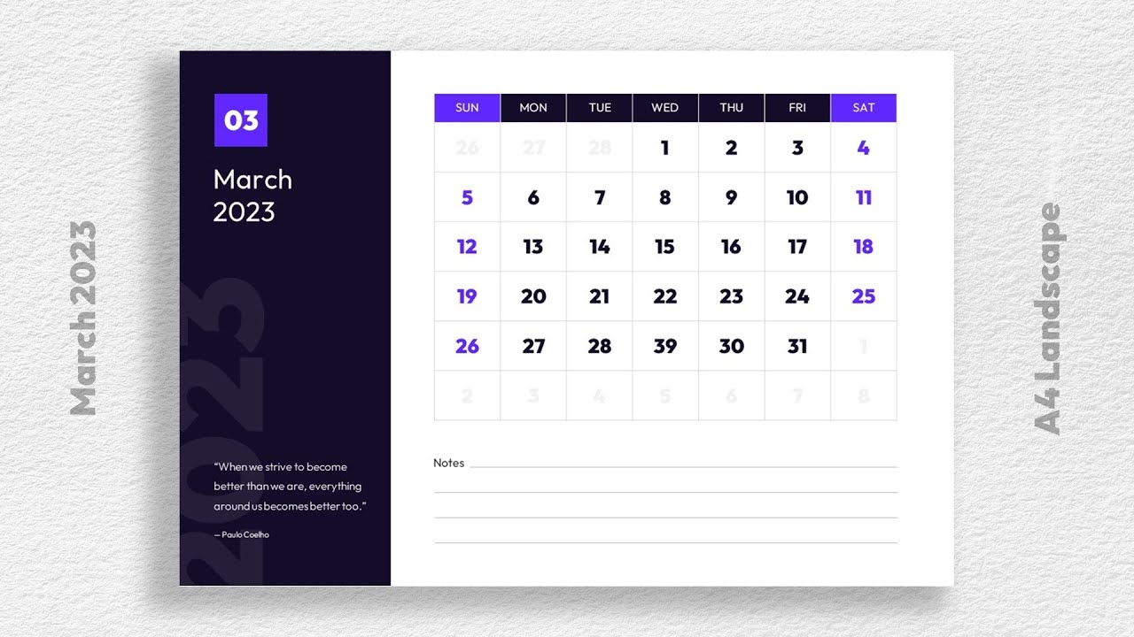 'Video thumbnail for Printable Calendar for March 2023 Free Download'