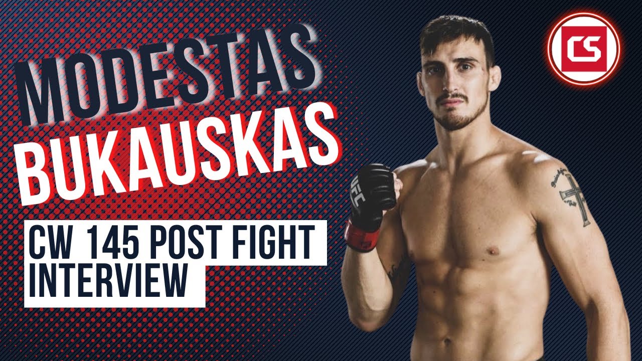 Video thumbnail for Modestas Bukauskas Cage Warriors 145 Post Fight Interview