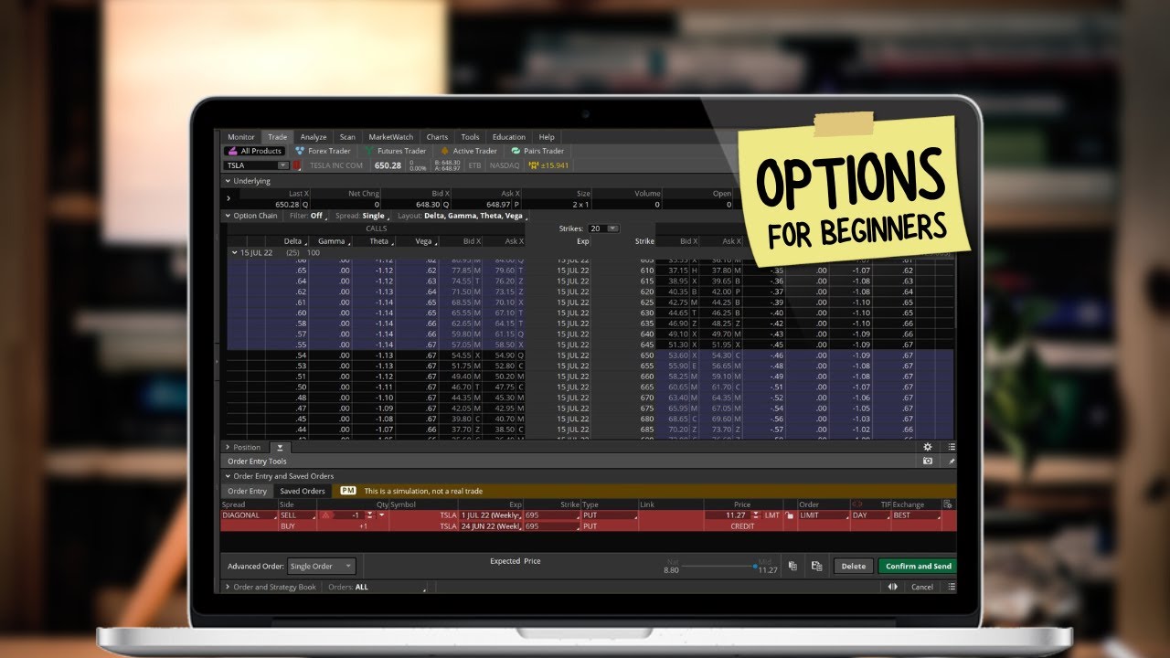 'Video thumbnail for Trading Options on ThinkorSwim for Beginners (Step-by-Step Tutorial)'