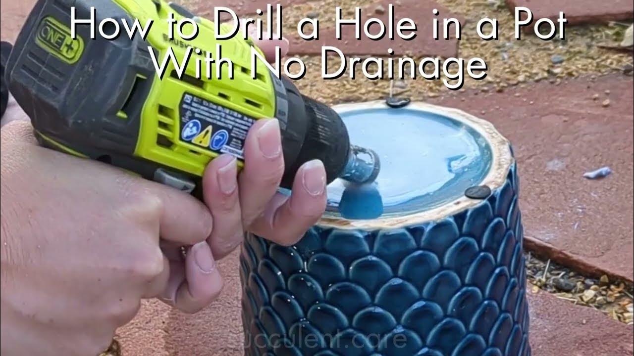 Video thumbnail for How to Easily Drill a Hole in a Pot With No Drainage  (2x speed)