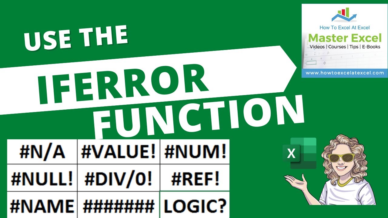 Video thumbnail for How To Use The IFERROR Function In Excel