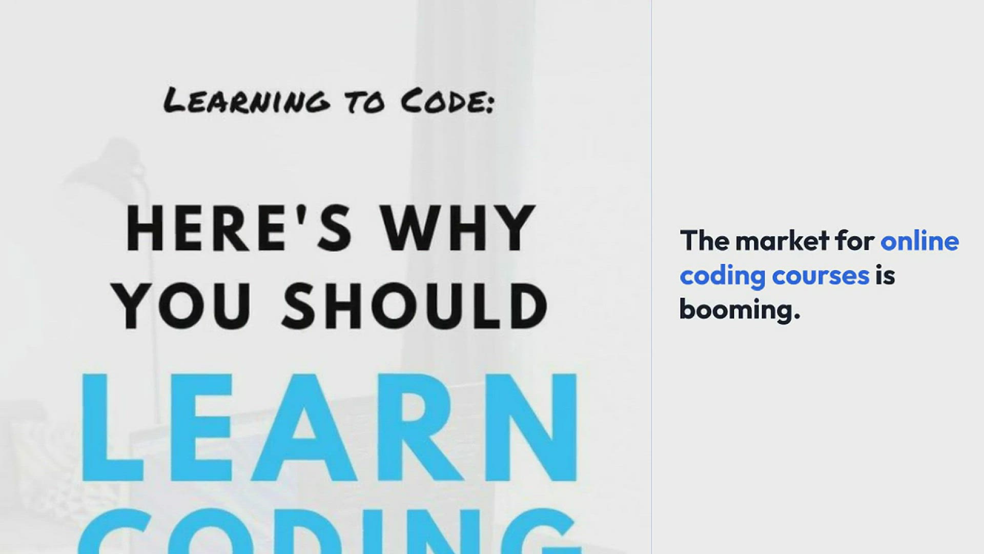 'Video thumbnail for 10 Reasons Why You Should Start an Online Coding Course'