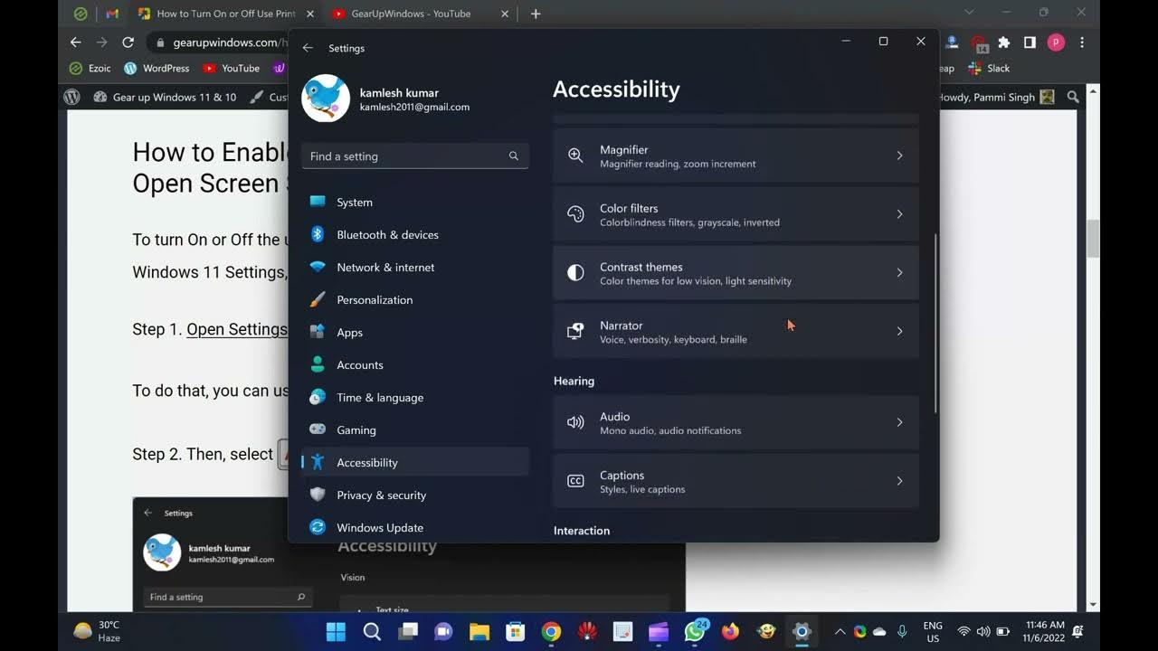 'Video thumbnail for 2 Ways to Enable or Disable Print Screen Key to Open Screen Snipping in Windows 11'