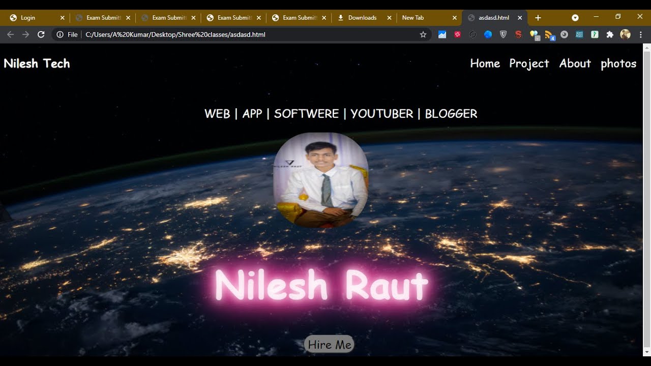 'Video thumbnail for Responsive Web Design With Html And Java script , with CodewithNilesh'