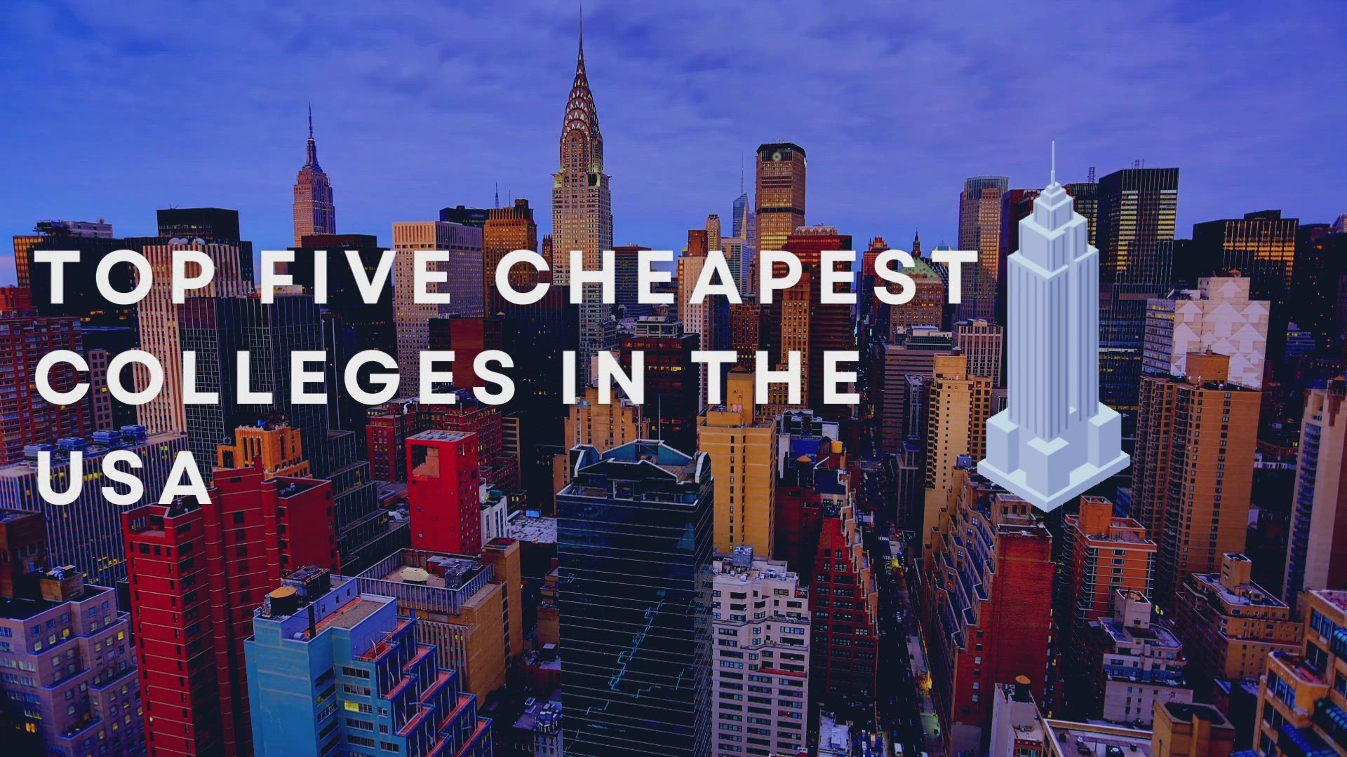 'Video thumbnail for Top Five Cheapest Colleges In The USA'