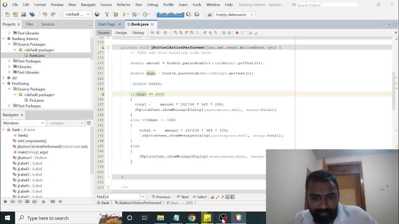 video of: Java Swing Application Part Live Class Day 2