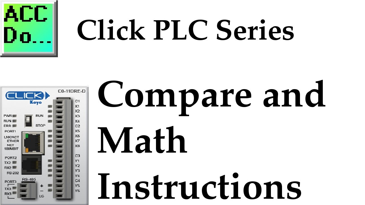 'Video thumbnail for Click PLC Compare and Math Instructions'