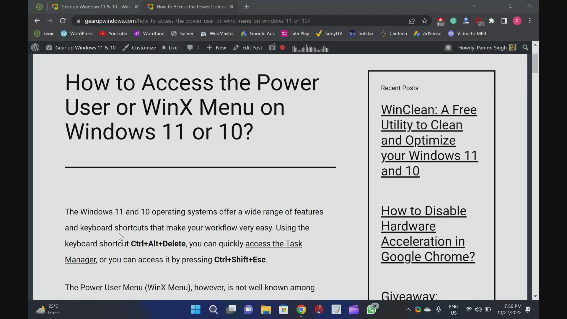 'Video thumbnail for How to Access the Power User or WinX Menu on Windows 11 or 10'