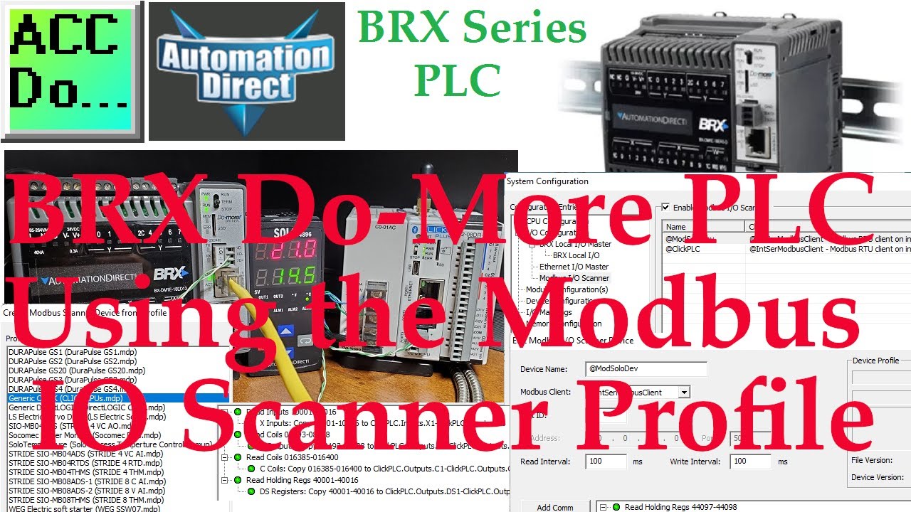 'Video thumbnail for BRX Do-More PLC Using Modbus IO Scanner Profile'