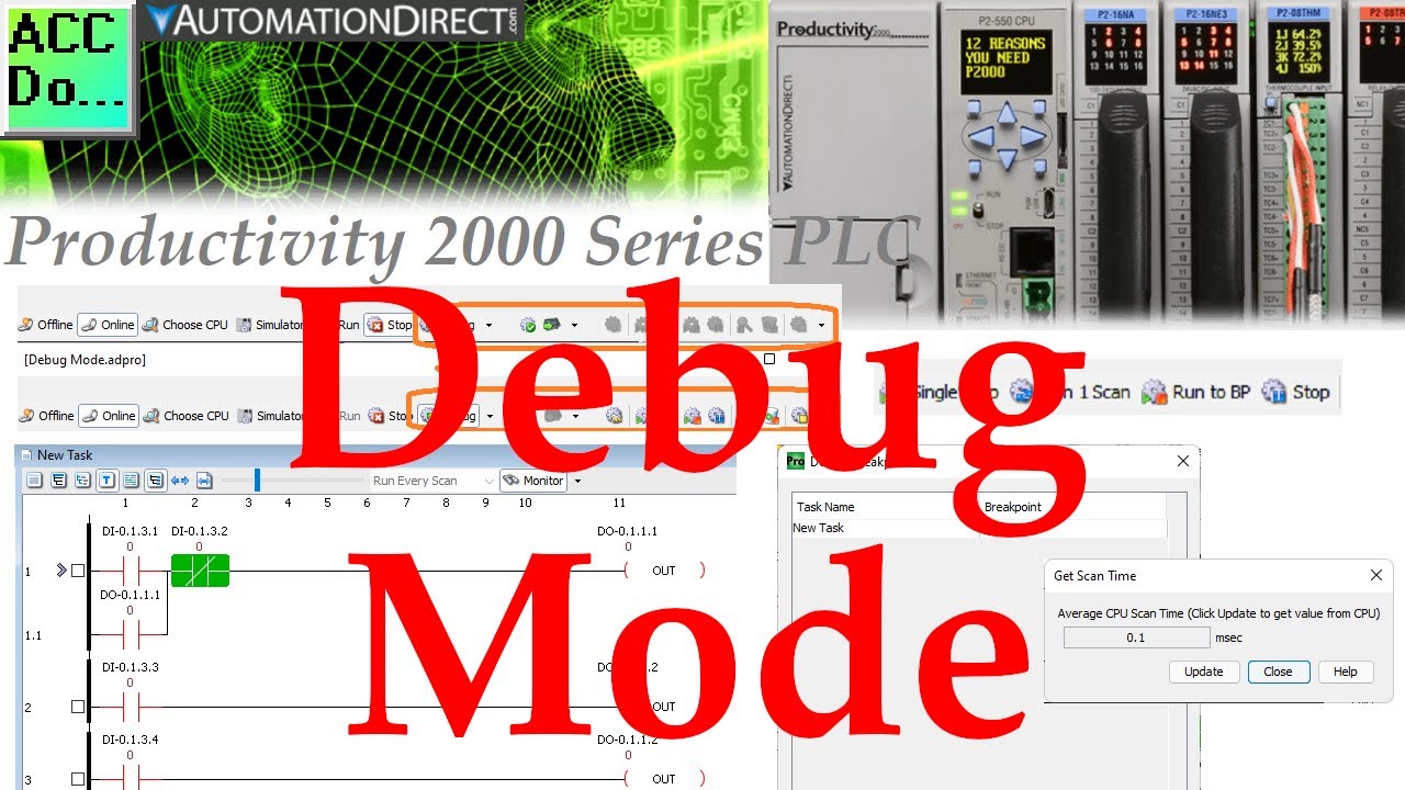 'Video thumbnail for Productivity 2000 Series PLC Debug Mode'