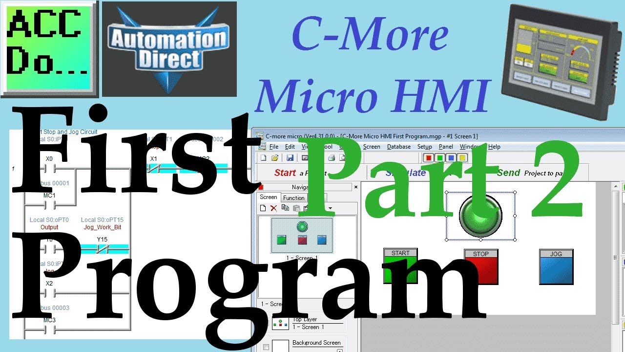 'Video thumbnail for C-More Micro HMI First Program Part 2'