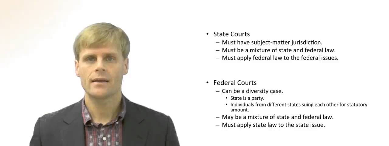 'Video thumbnail for Can State Courts Hear Federal Law Issues, Part 1'