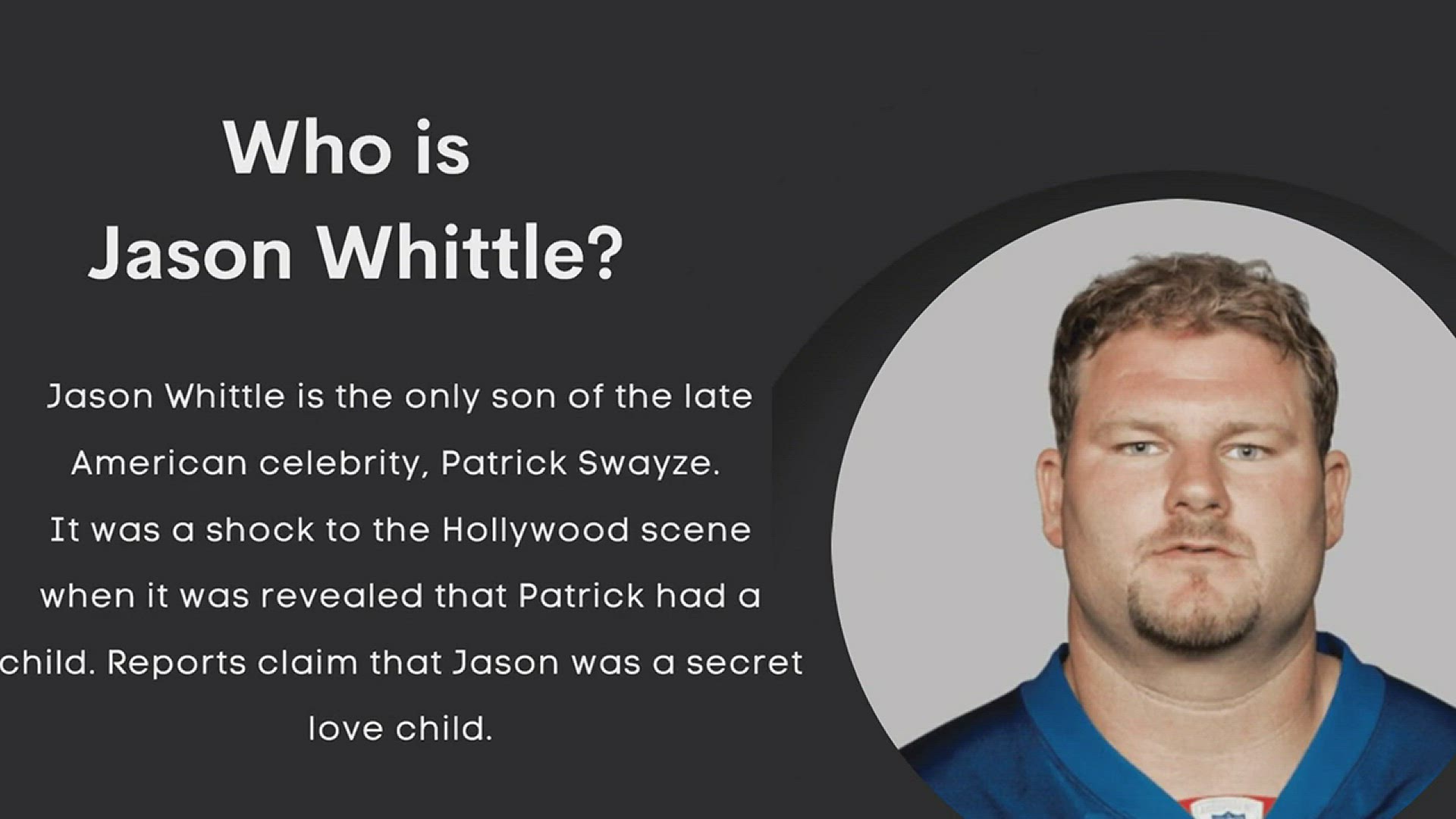 'Video thumbnail for Patrick Swayze's Son Jason Whittle | DNA Test Results, Photos, Biography, Net Worth, Career'