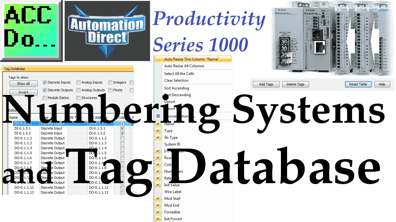 'Video thumbnail for Productivity 1000 Series PLC Numbering Systems and Tag Database'