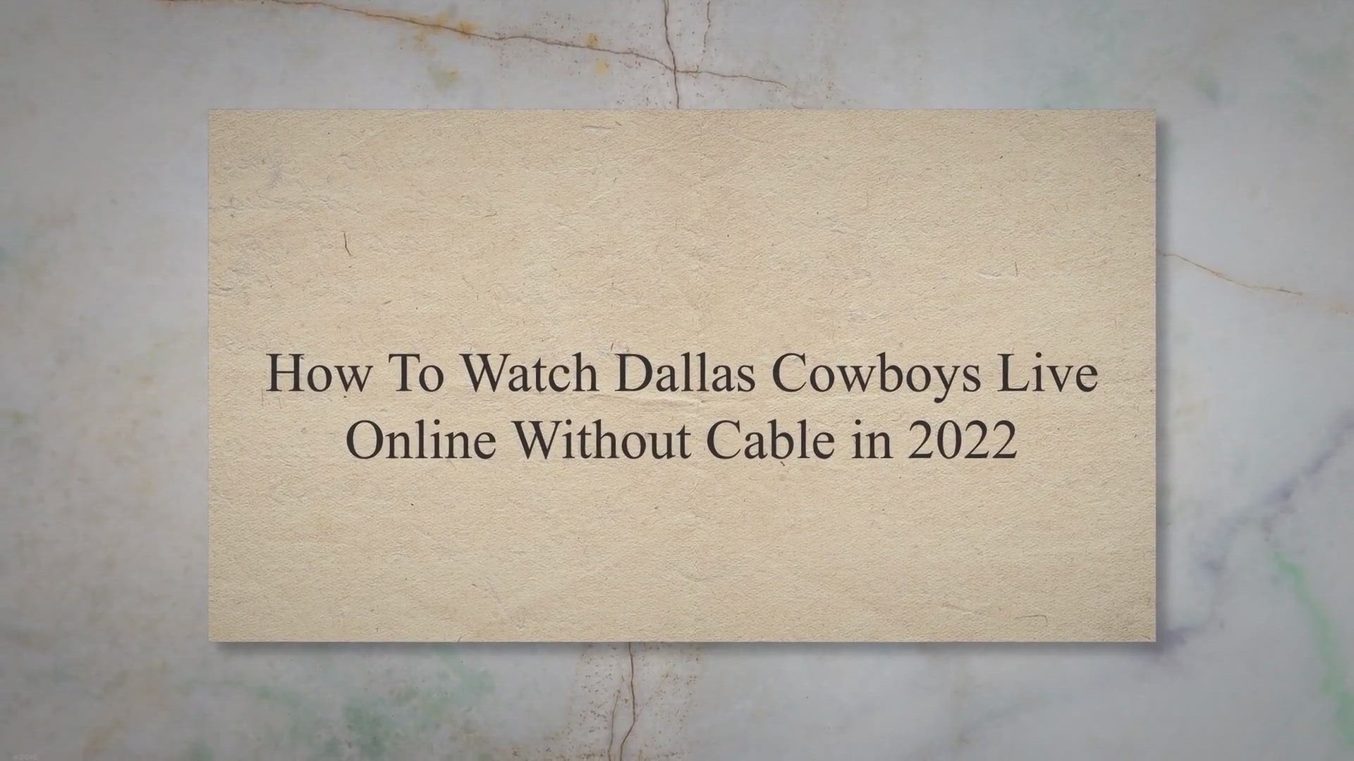 Video thumbnail for How To Watch Dallas Cowboys Live Online Without Cable in 2022