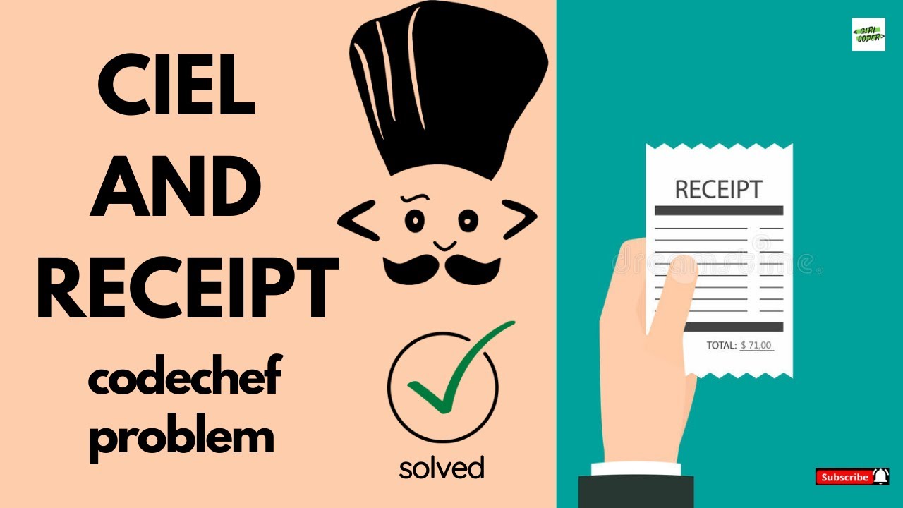 Video thumbnail for Solve this Tricky Codechef Problem | Ciel and Receipt | CIELRCPT