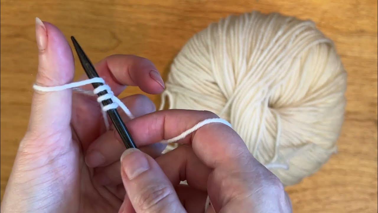 Video thumbnail for Thumb Cast On - eKnittingStitches.com