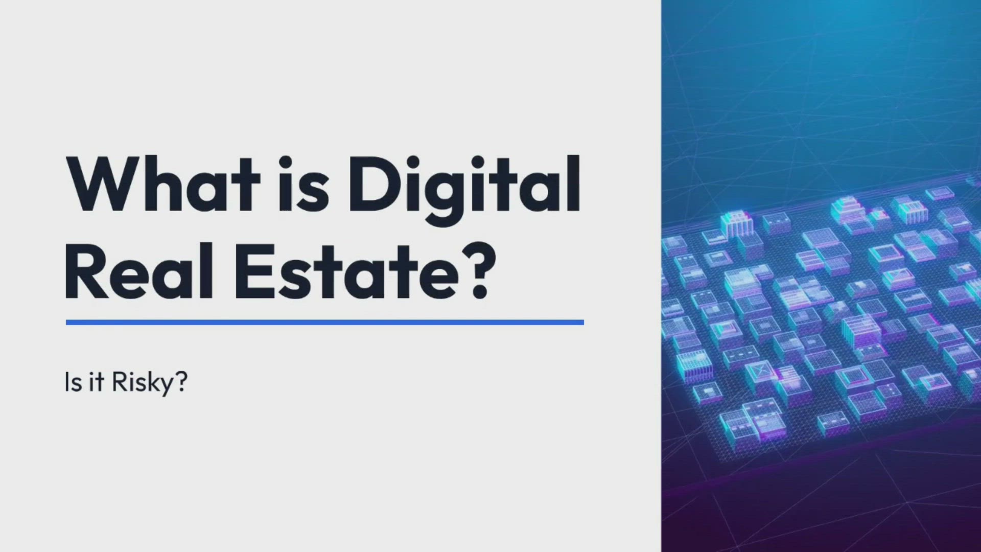 'Video thumbnail for What is Digital Real Estate? is it Risky?'