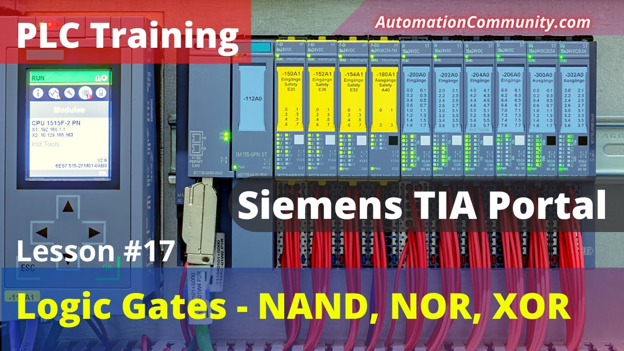 'Video thumbnail for Universal Logic Gates in PLC - NAND, NOR - XOR, XNOR - Ladder Diagrams'