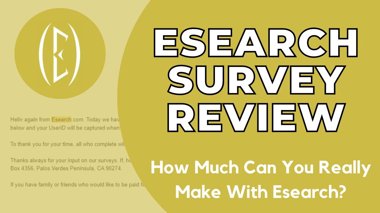 Video thumbnail for Esearch Survey Review and Full Guide (2023): Does it really work?