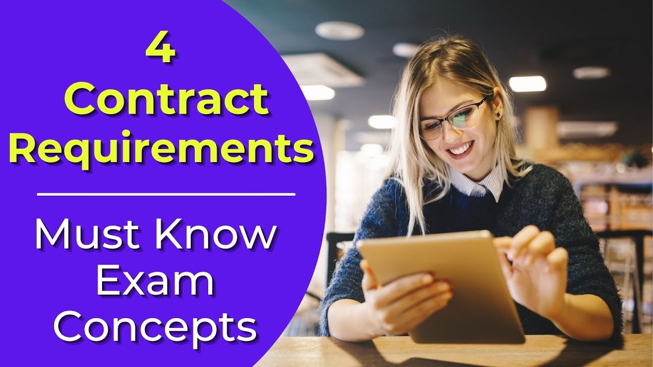Video thumbnail for Valid Contracts: What are they? Real estate license exam questions.