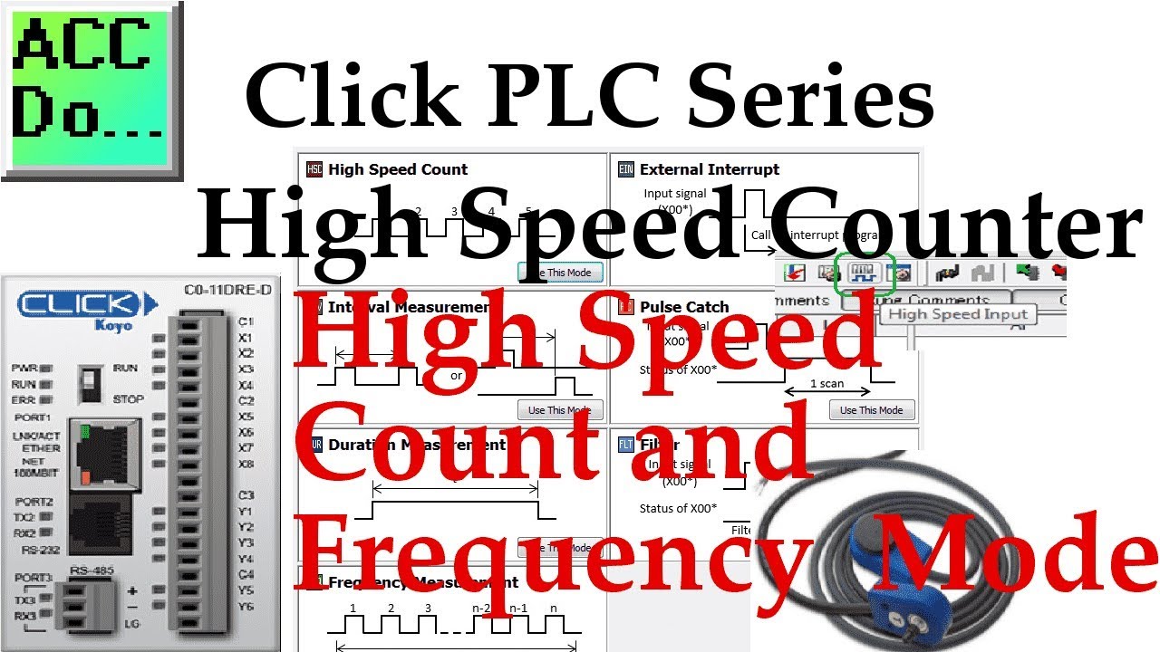 'Video thumbnail for Click PLC High Speed Counter Input Frequency Measurement and High Speed Count Mode'