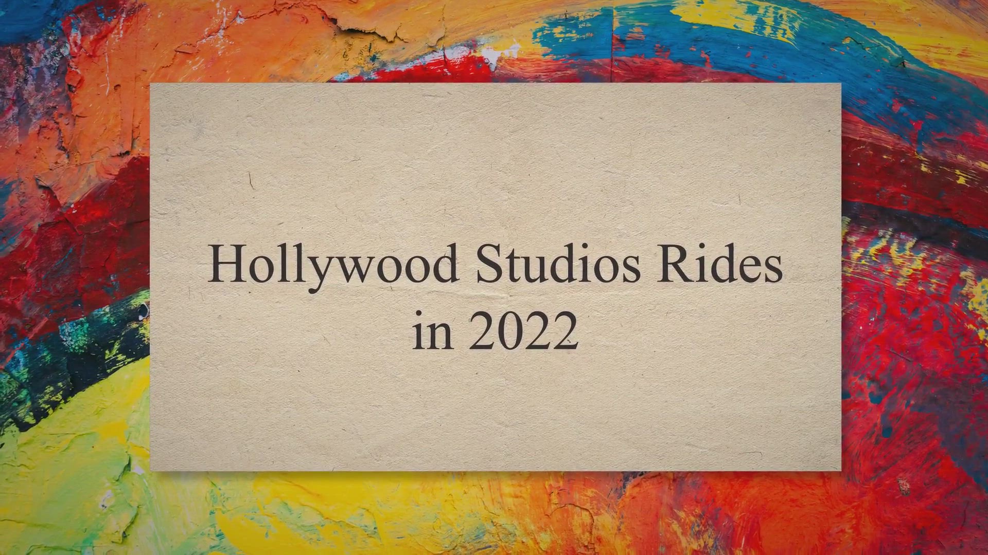 'Video thumbnail for Hollywood Studios Rides & Attractions 2022 – The Complete Guide'