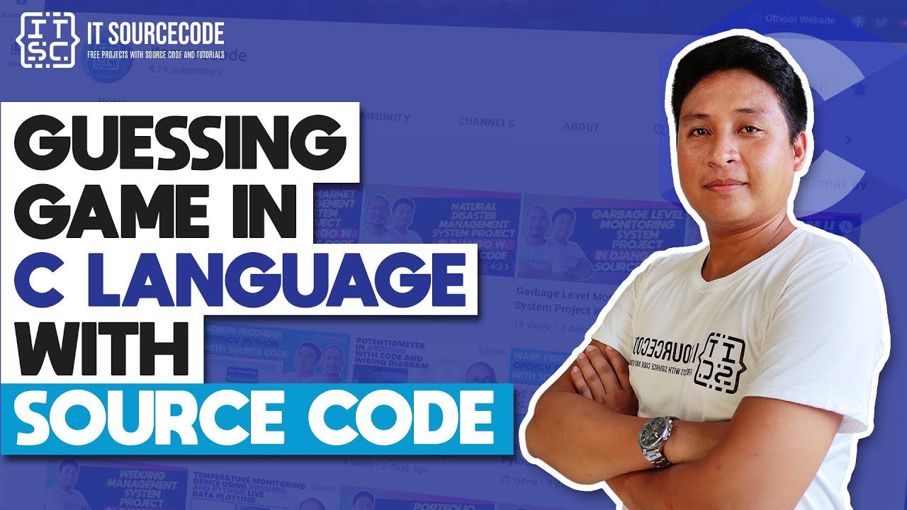 'Video thumbnail for Guessing Game in C Language with Source | C Programming Projects with Source Code 2021'