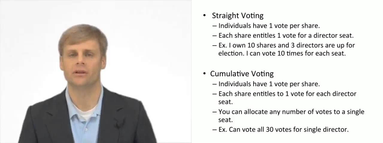 'Video thumbnail for Straight Voting vs Cumulative Voting'