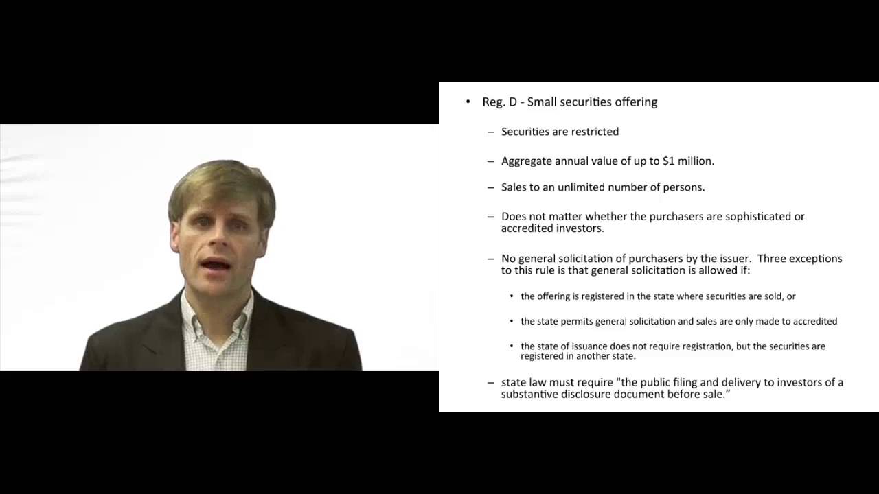 'Video thumbnail for Rule 504 - Securities Exemption'
