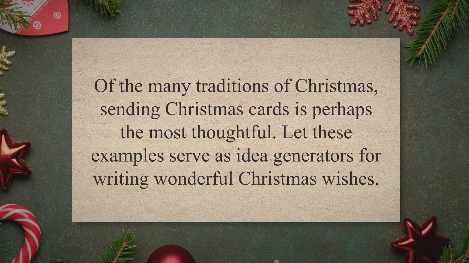 'Video thumbnail for Christmas Card Wishes'