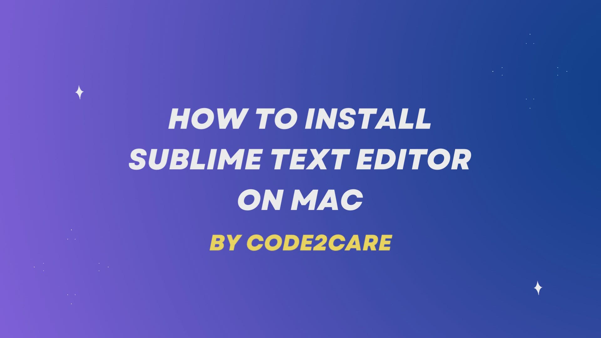 'Video thumbnail for How to Install Sublime Text (macOS/Windows/Linux)'