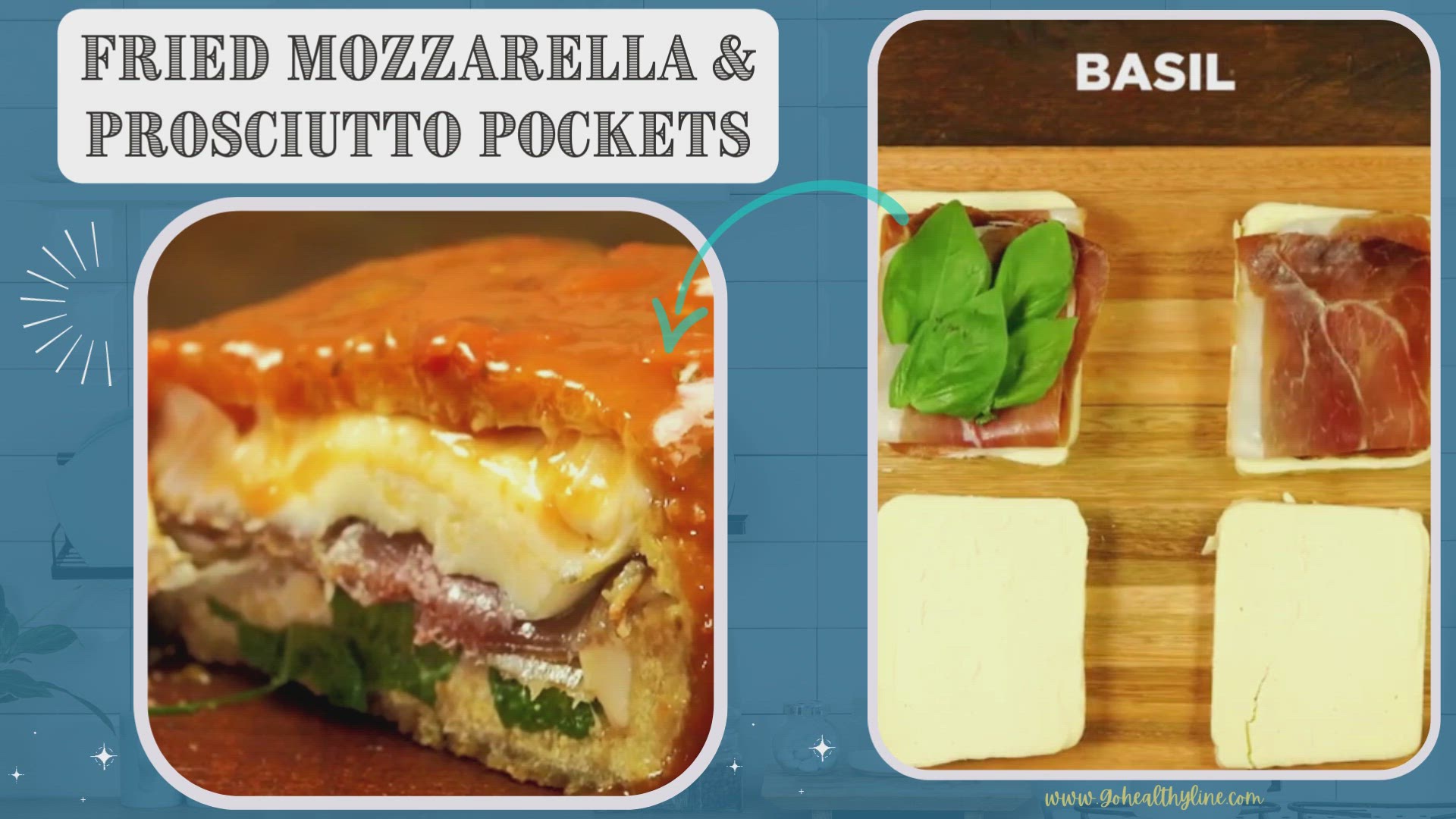Video thumbnail for Fried Mozzarella & Prosciutto Pockets