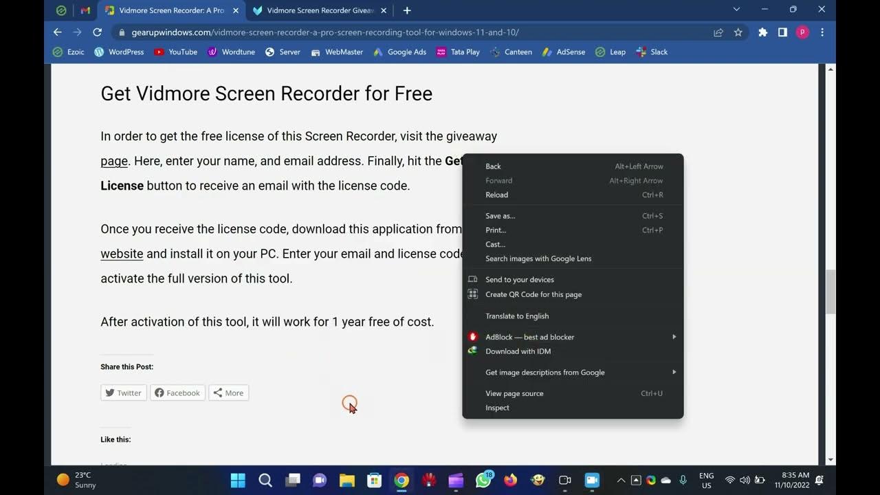 'Video thumbnail for Vidmore Screen Recorder Giveaway: Grab it Free of Cost!'