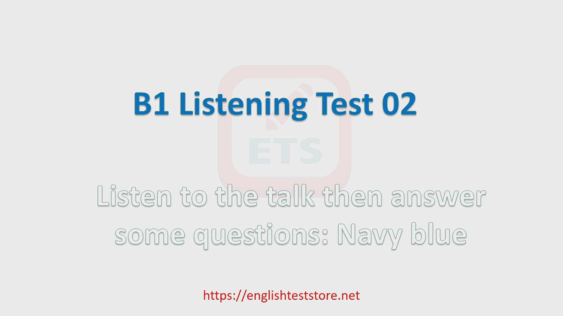 'Video thumbnail for English B1 Listening Practice Test 02'