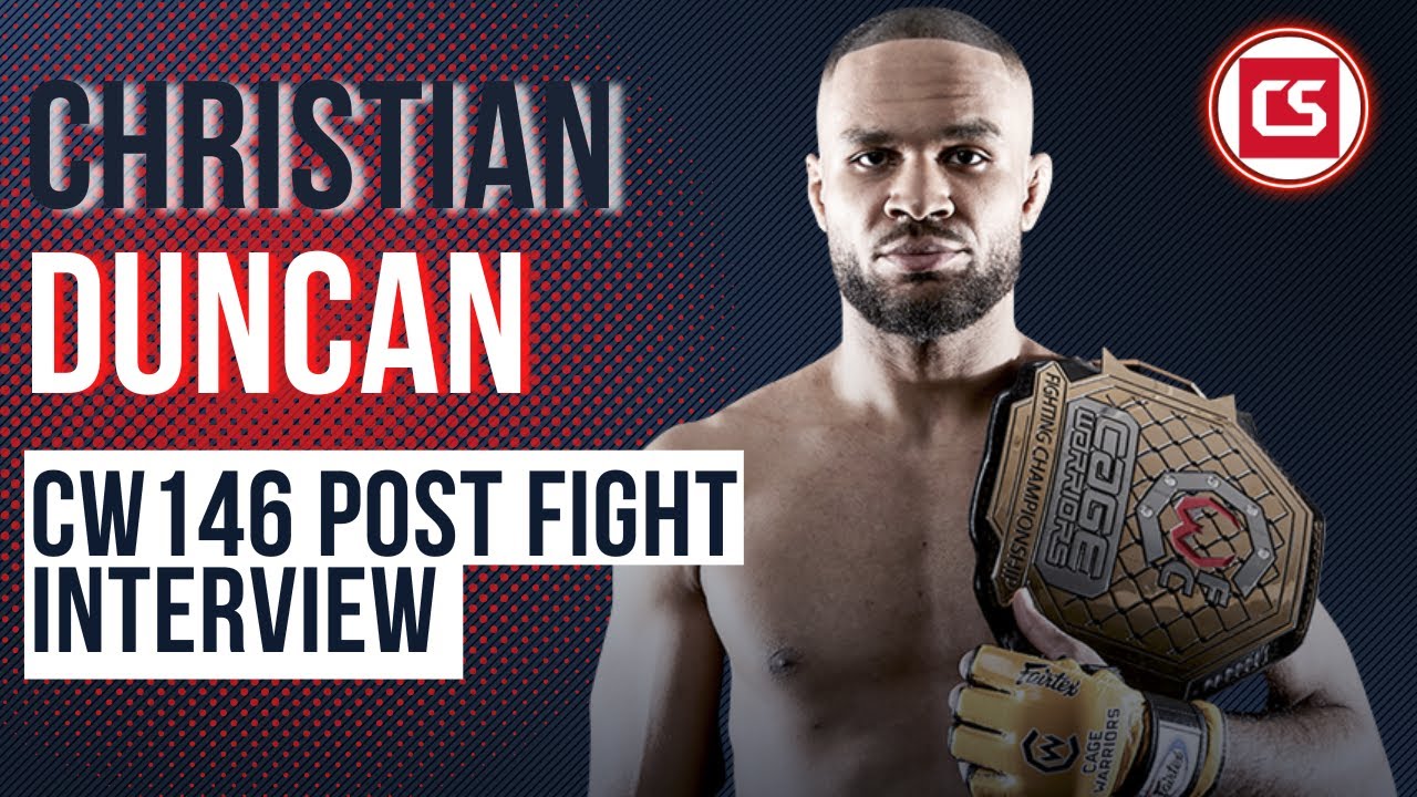 Video thumbnail for Christian Duncan: Cage Warriors 146 Post-Fight Interview - Combat Sports UK