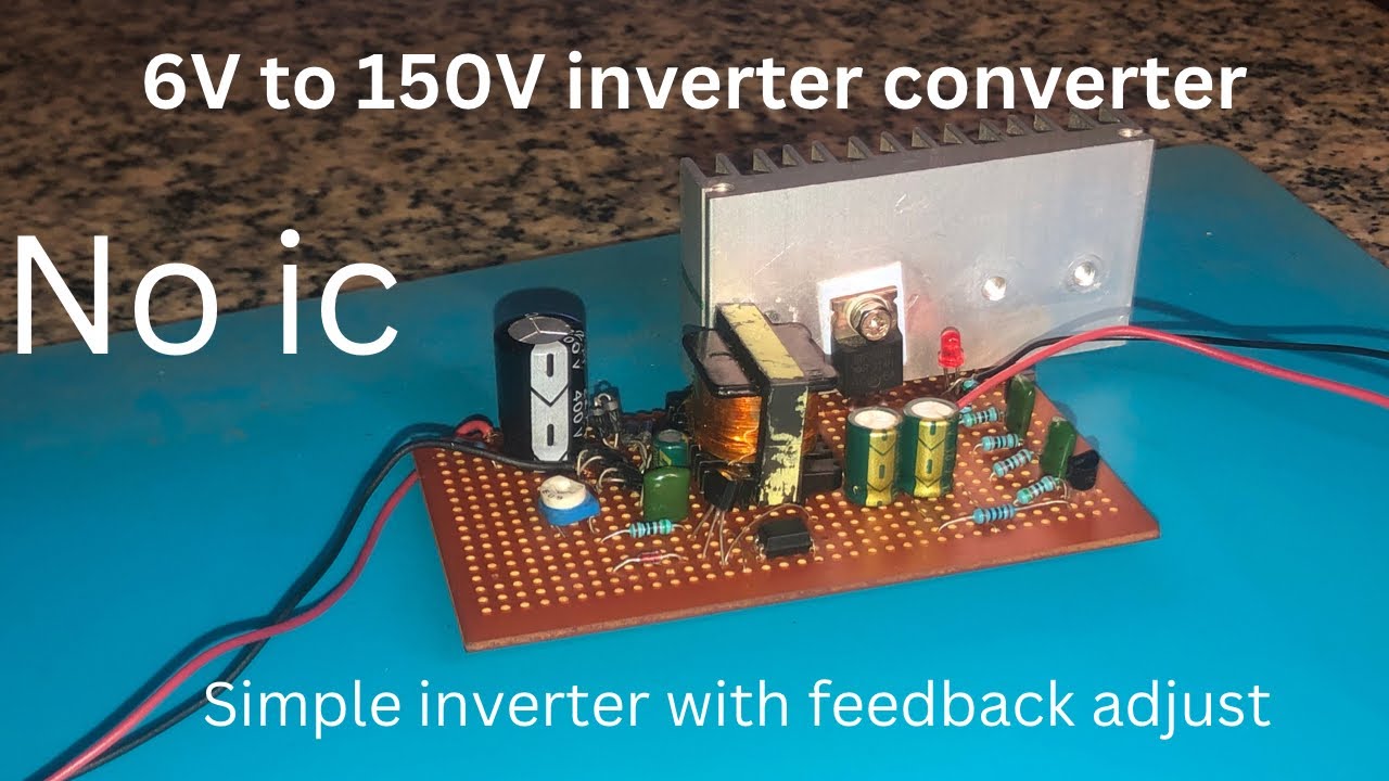 Video thumbnail for 6v to 150v | homemade small inverter6v dc to 220v ac inverter 6v dc to 220v ac homemade ups inverter