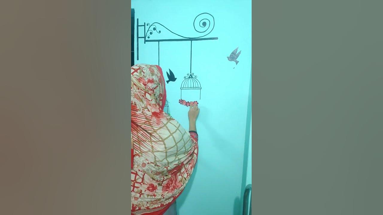 Video thumbnail for Colourful Nice Wall Painting # Shorts