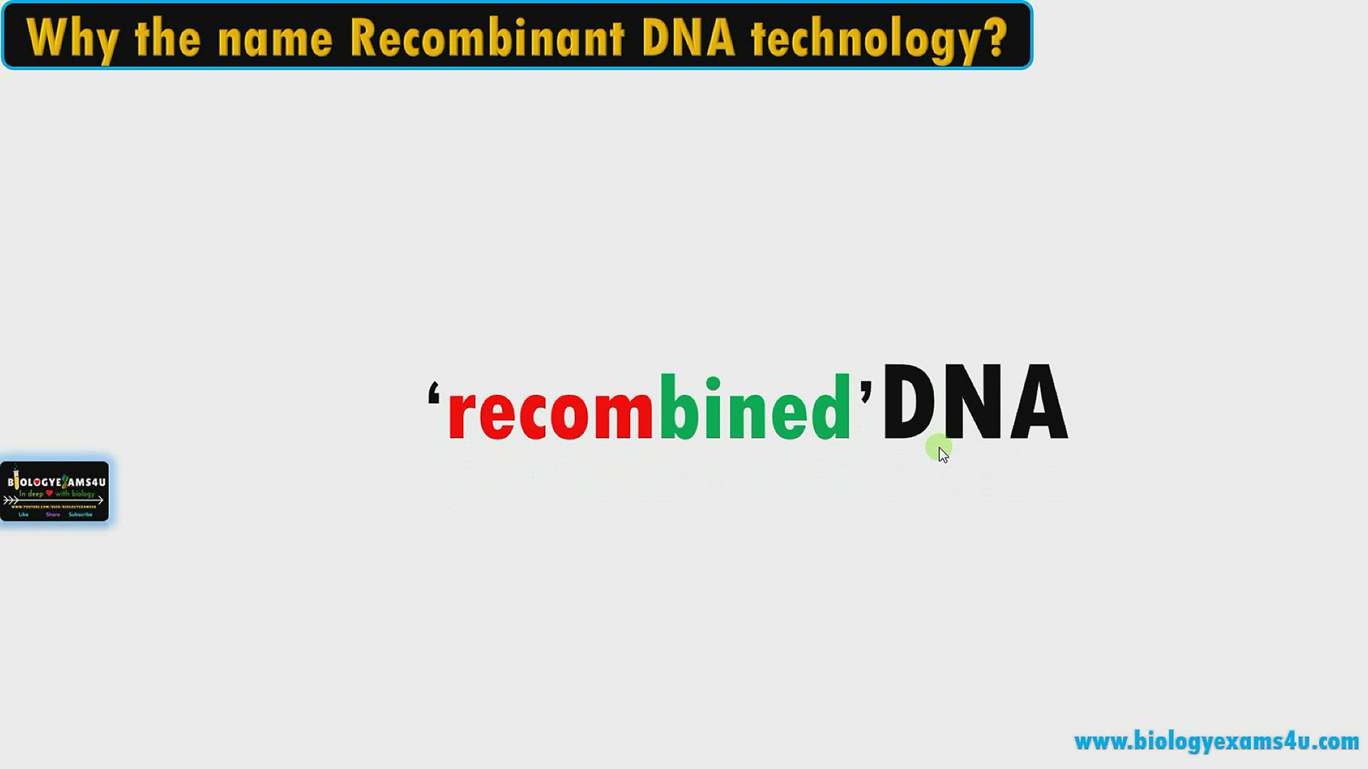 'Video thumbnail for What is Recombinant DNA Technology?'