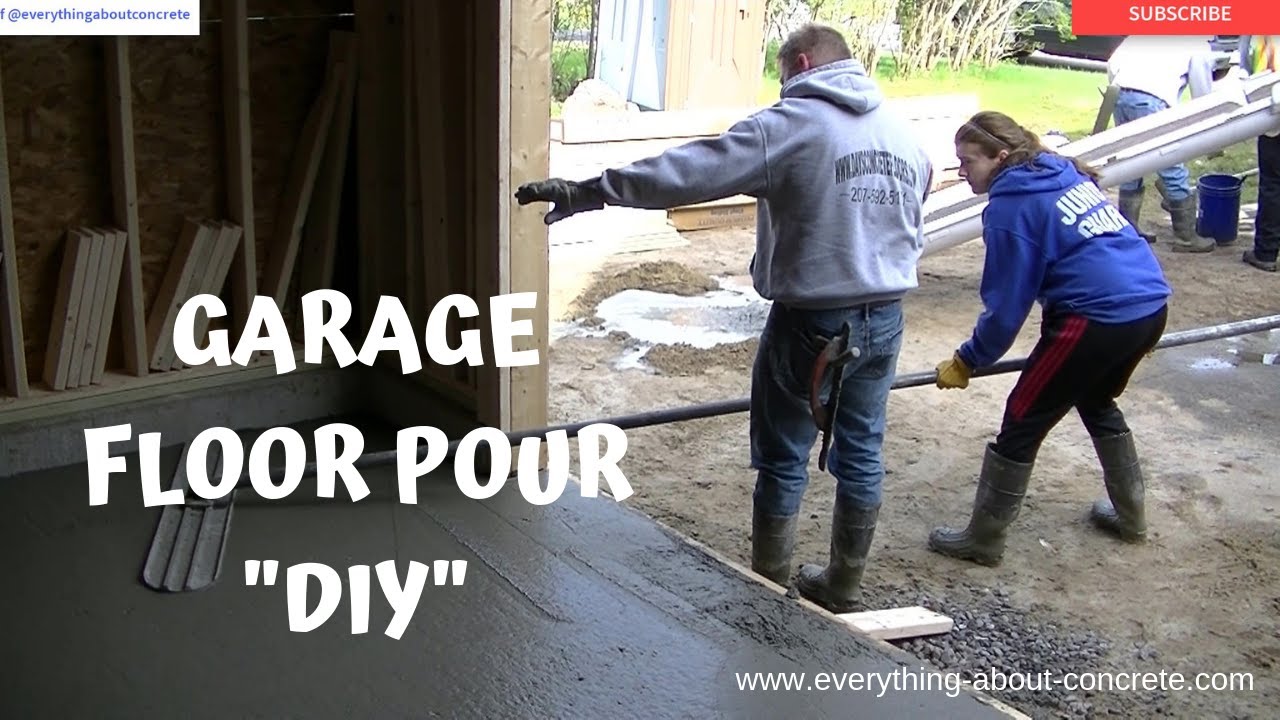 'Video thumbnail for POURING A CONCRETE FLOOR FOR A NEW GARAGE'