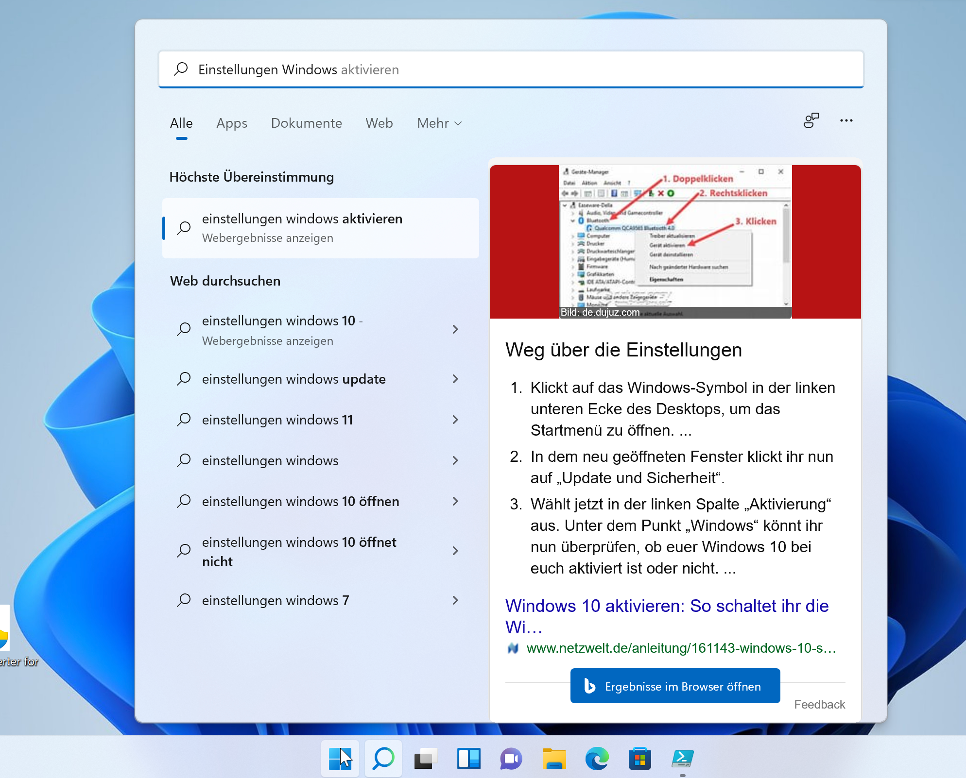 'Video thumbnail for Wie deaktiviert man die Websuche im Startmenü unter Windows 11'