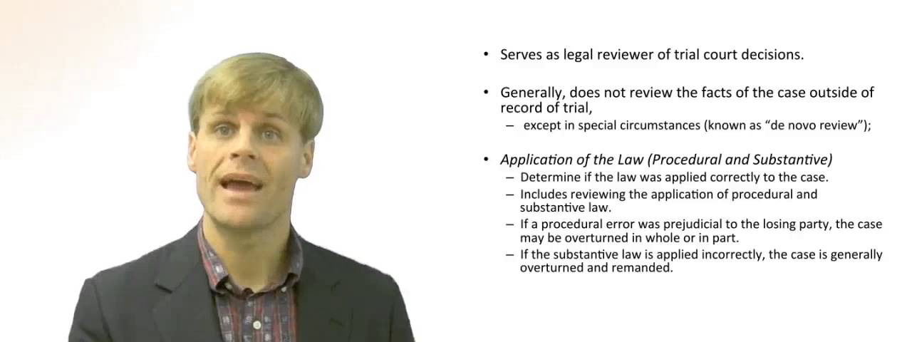 'Video thumbnail for Appellate Court Role - Procedural Review'