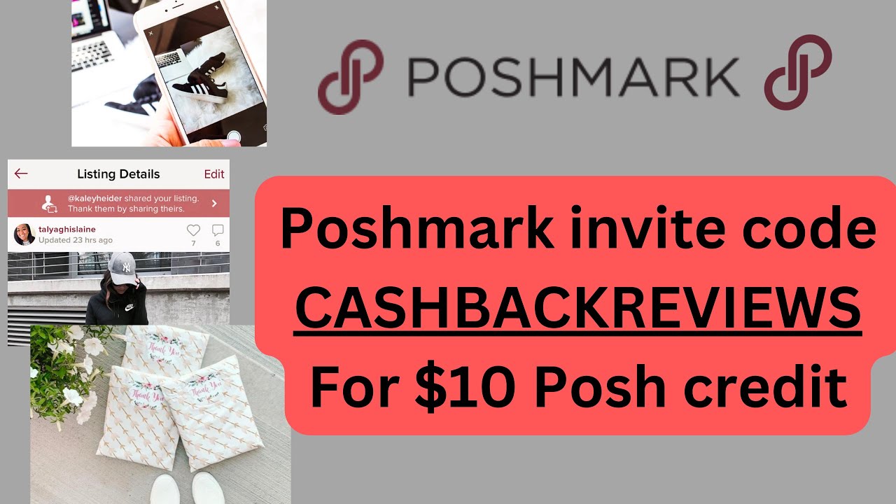 Video thumbnail for Invite code for Poshmark is CASHBACKREVIEWS which gives $10 in Posh credit
