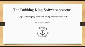 'Video thumbnail for Tips To Managing Your Own Acting Career Successfully (Case Study)'