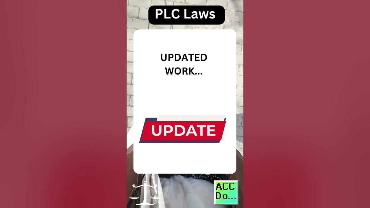 'Video thumbnail for PLC Laws # 27 - SHARE YOUR UPDATED WORK'