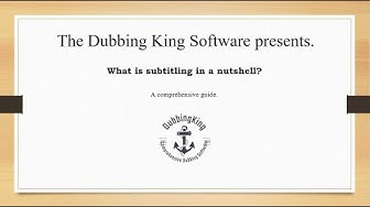 'Video thumbnail for What Is Subtitling In A Nut Shell?'