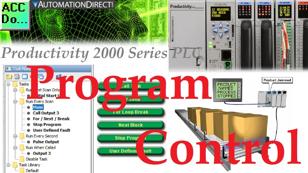 'Video thumbnail for Productivity 2000 PLC Program Control'